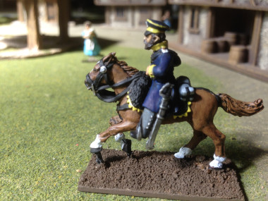 Prussian Landwehr Lancer on Brown horse