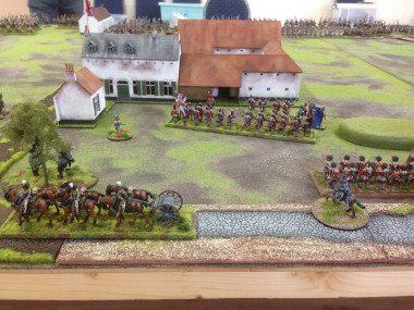 British deploy behind La Haye Sainte