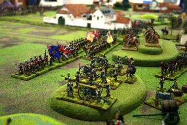 The British Defend the ridge to the left of La Haye Sainte