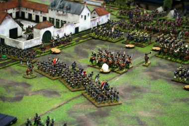 La Haye Sainte is by passed as the French advance towards Brussels!
