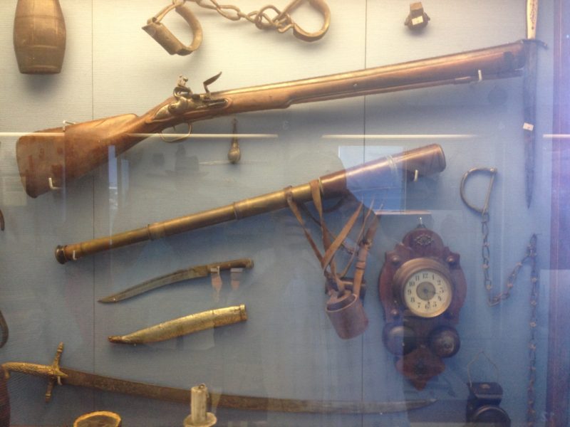Pirates weapons on show at the museum at Allonissos