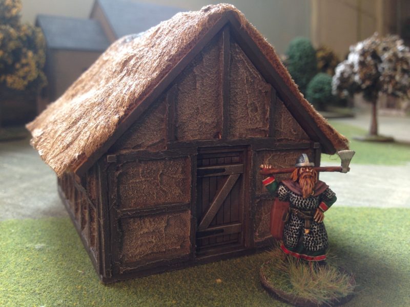 The finished dark age house, complete with new owner.