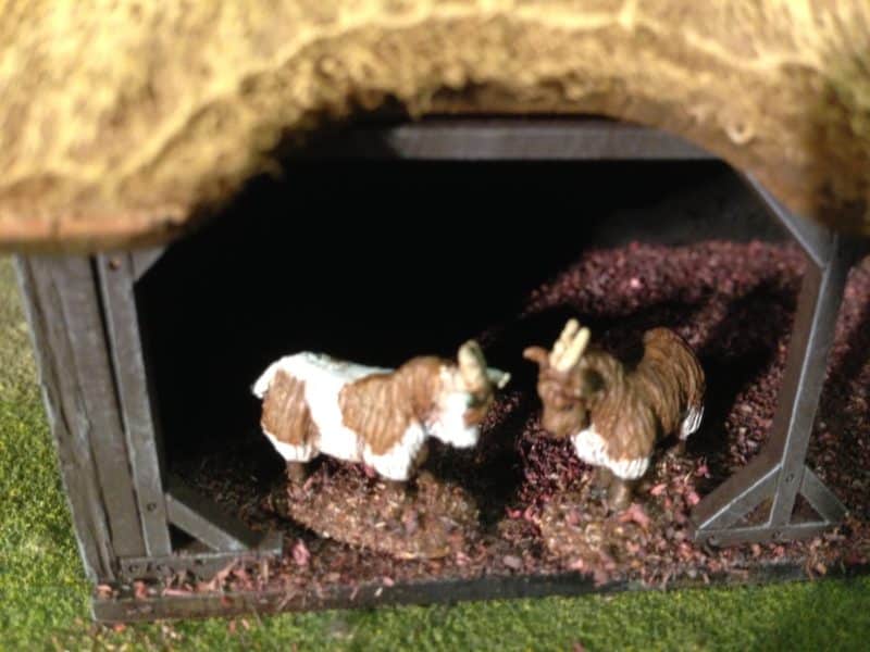 I forgot to mention that I painted the goats...Goats in a manger is about as Christmassy as it gets here...