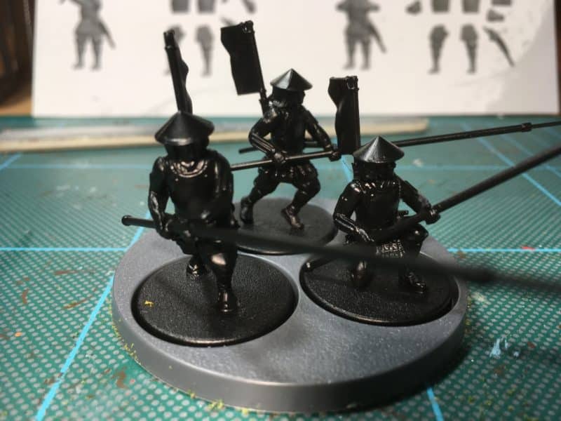 Spearmen assembled and undercoated