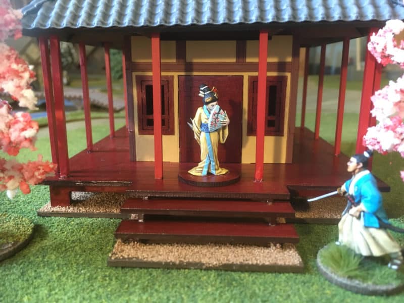 Geisha spy at the shrine.