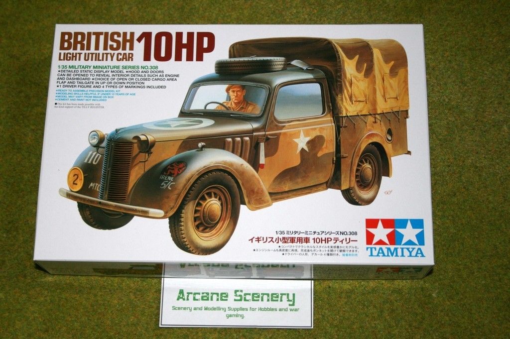  - Tamiya-BRITISH-LIGHT-UTILITY-CAR-10HP-Austin-Tilley-135-Scale-Kit-35308-180885705708