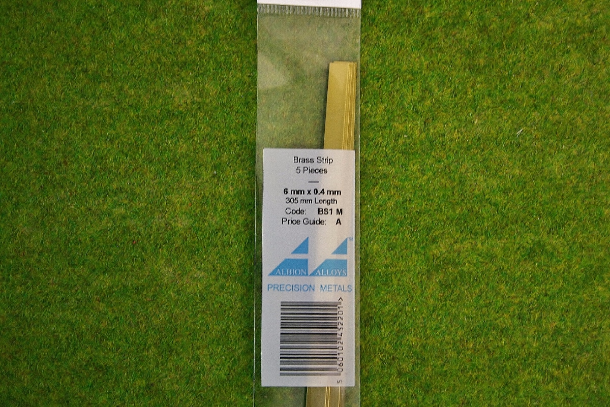 Albion Alloys BRASS STRIP 6.0mm x 0.4mm BS1M ARCANE Scenery and Models