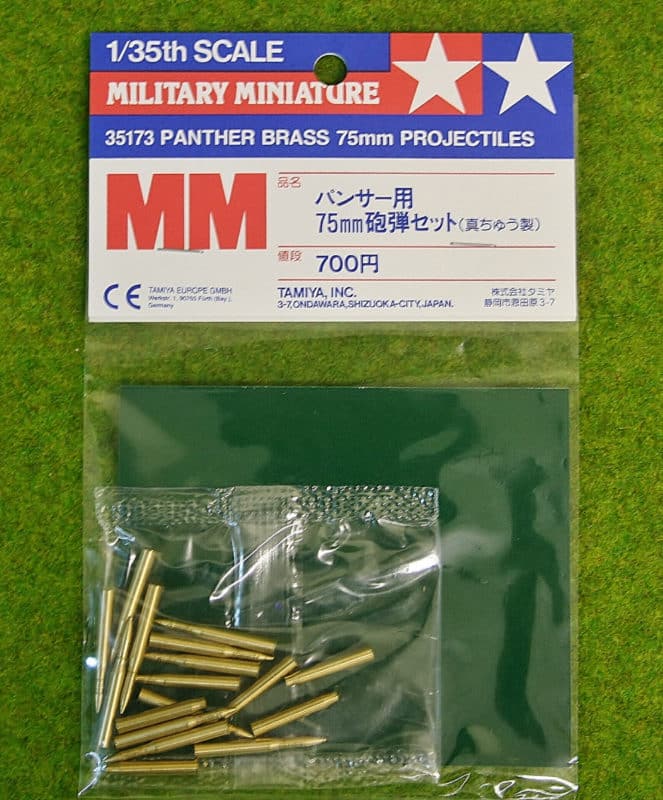 Tamiya GERMAN PANTHER BRASS 75mm PROJECTILES 1/35 Scale Kit 35173 ...