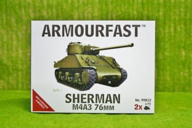 Armourfast 99021 WWII M4A2 Sherman 75mm Tank 1/72 scale  1 x tank sprue unboxed 