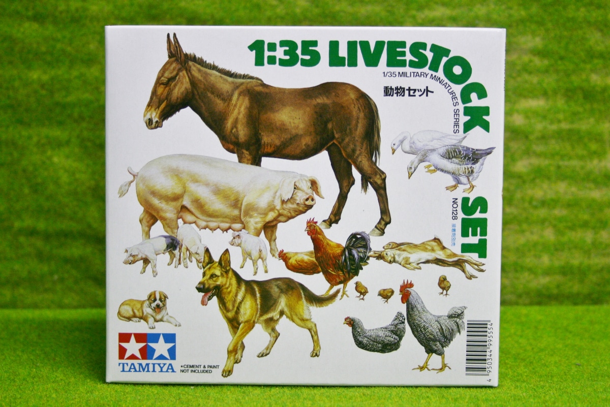 1/35 Tamiya Livestock Set-Military Miniatures Series #128 Models Life Like