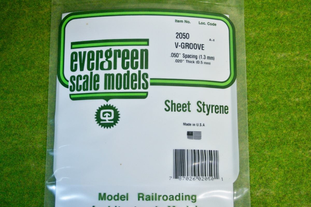 EVERGREEN SHEET STYRENE V Groove Siding .020