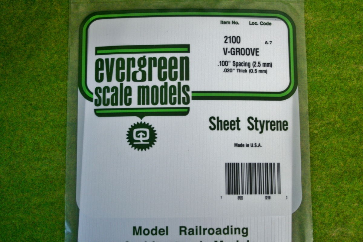 EVERGREEN SHEET STYRENE V Groove Siding .020