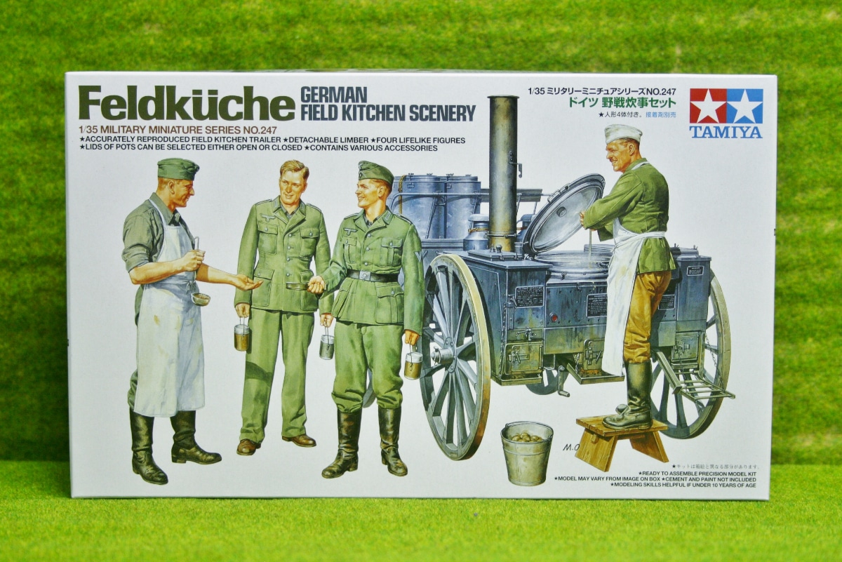 Tamiya 35247 1/35 Scale Model Military Figure Kit German Field Kitchen Scenery 