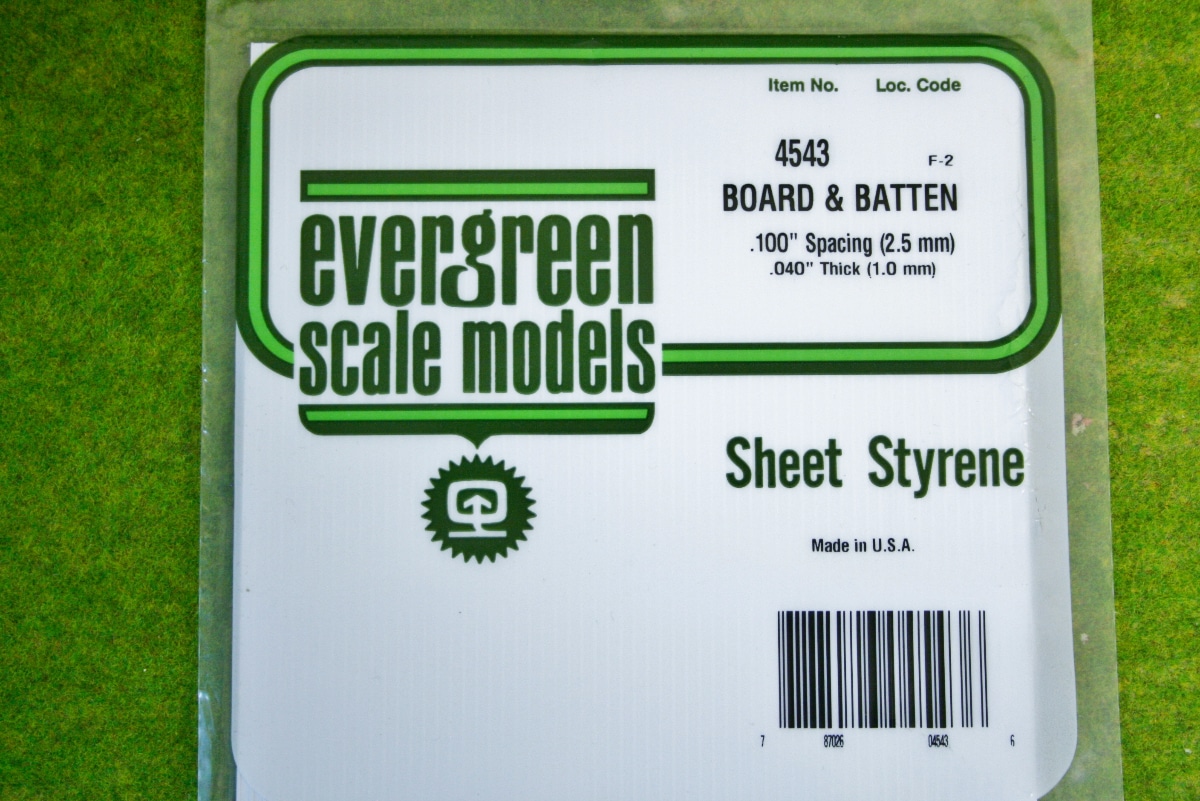 EVERGREEN SHEET STYRENE Board & Batten .040