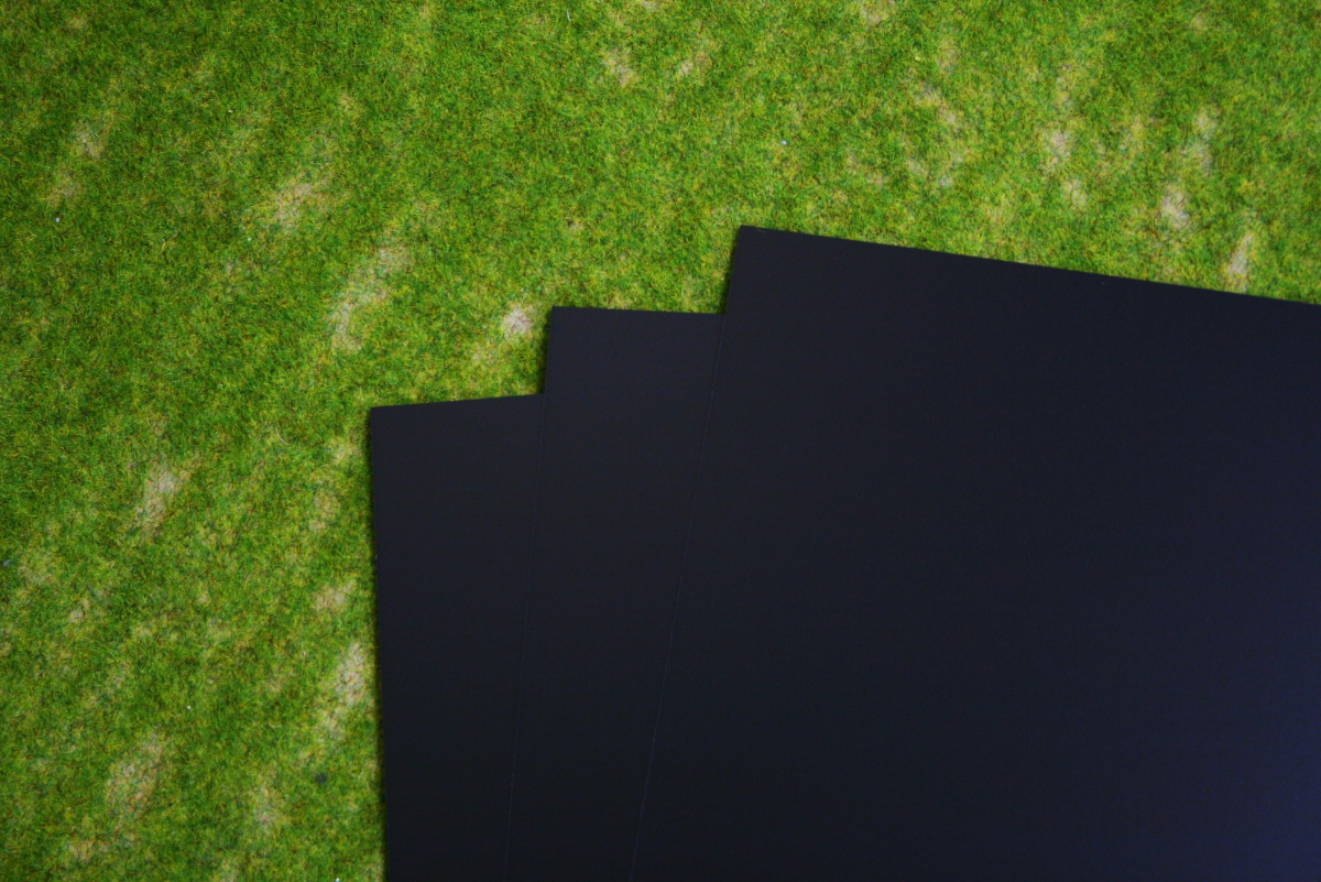 3 sheets of BLACK Plasticard 20/000 Terrain & Scenery 