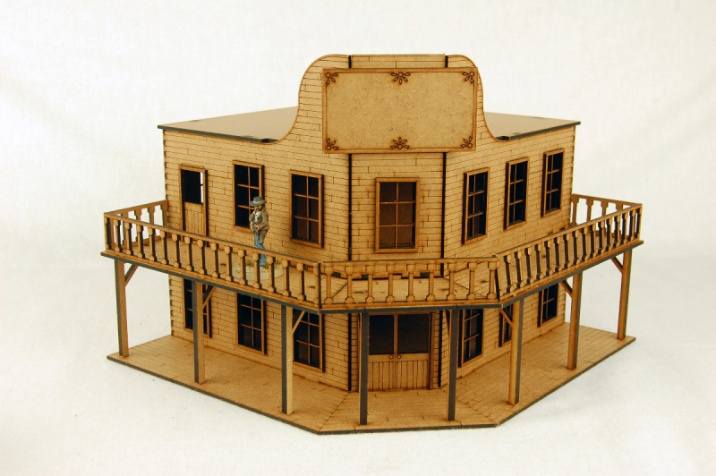 Old West Cowboy Building CORNER HOTEL 25mm, 28mm Terrain, D042 – ARCANE ...