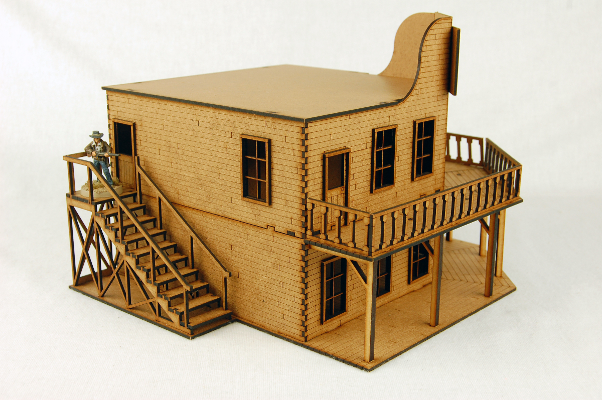 Old West Cowboy Building CORNER HOTEL 25mm, 28mm Terrain, D042 – ARCANE ...