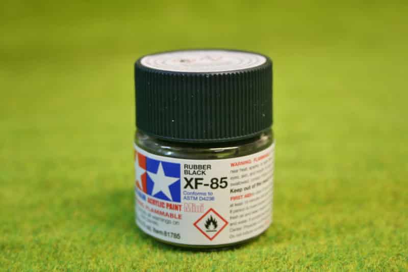 Tamiya Color RUBBER BLACK Acrylic Mini Paint XF85 10mls ARCANE