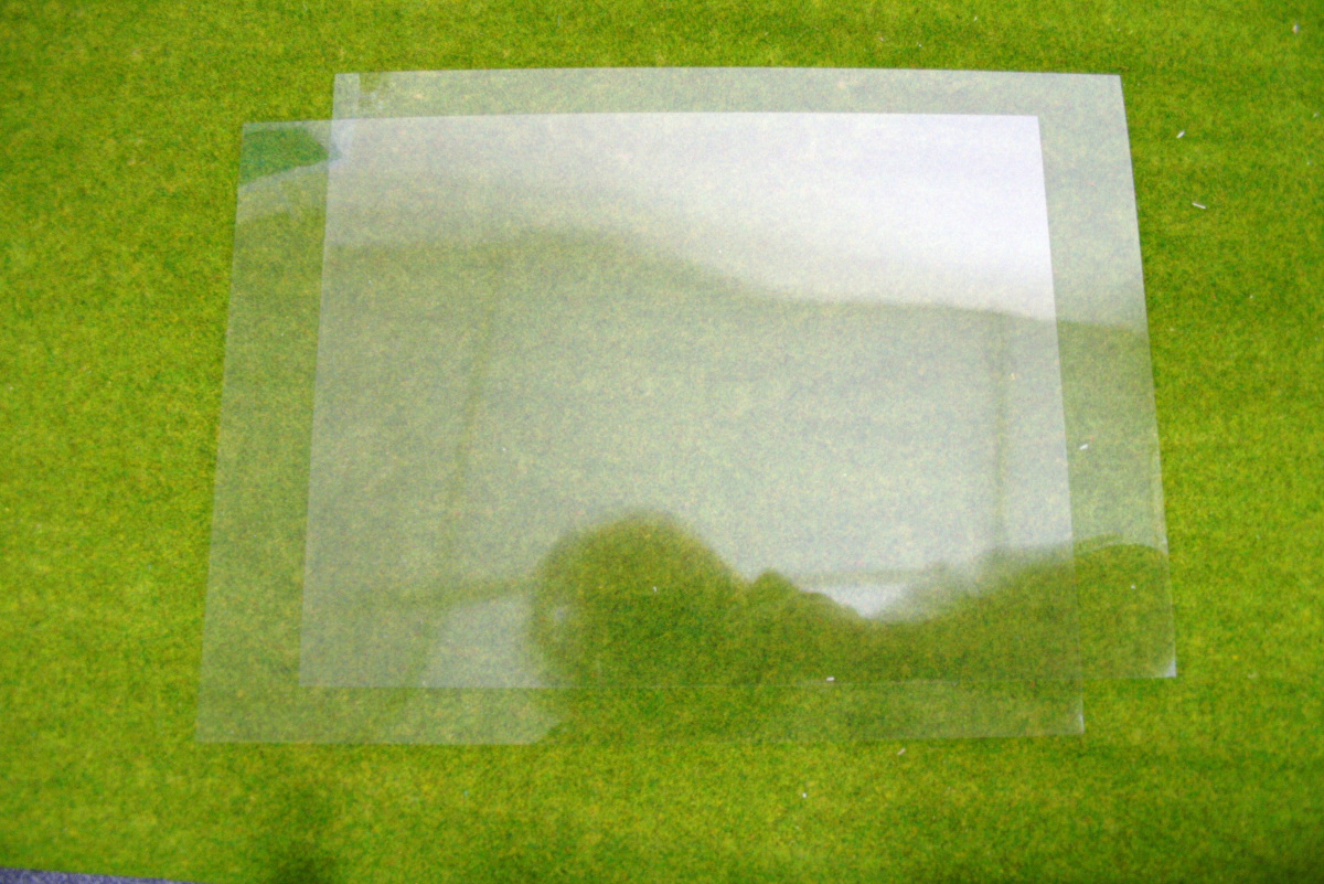 2 sheets of CLEAR Plasticard 10/000 Terrain & Scenery 