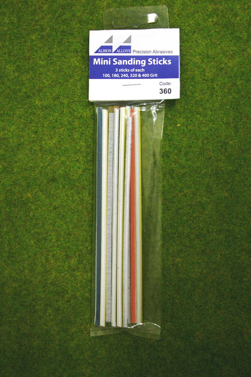 Albion Alloys SANDING STICKS 100/180/240/320/400 grit 360 ARCANE
