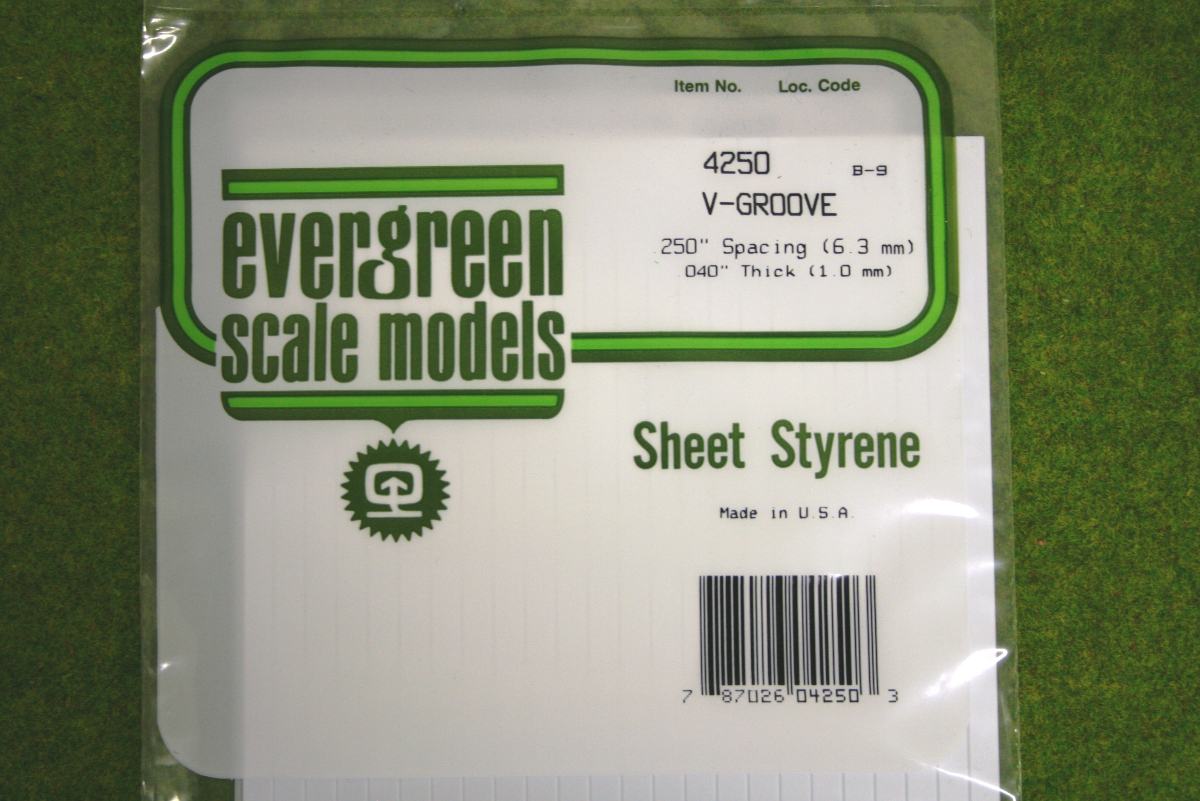 EVERGREEN SHEET STYRENE V Groove Siding 0.250″ #4250 – ARCANE Scenery ...