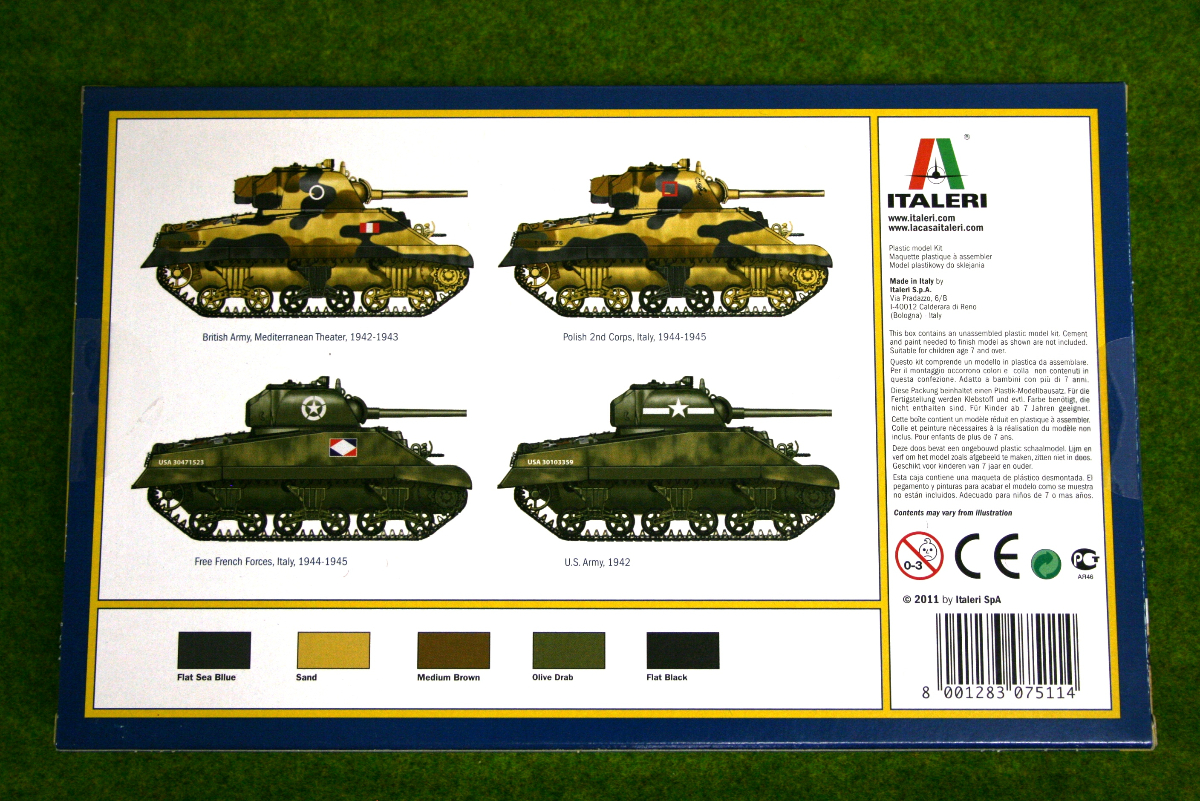 Italeri M4A2 SHERMAN III FAST ASSEMBLY 1/72 kit 7511 – ARCANE Scenery ...