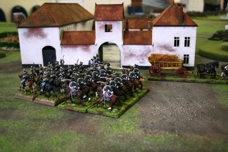 British Light Cavalry deploy behind Papelotte