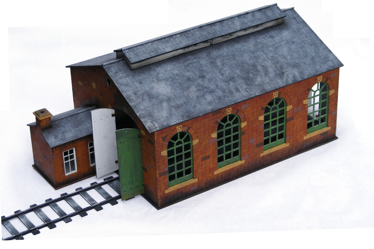 railway building engine shed set r008 – arcane scenery and