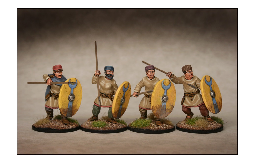 Late Roman Unarmoured Infantry in Hats Footsore Miniatures SAGA 03LRM109 
