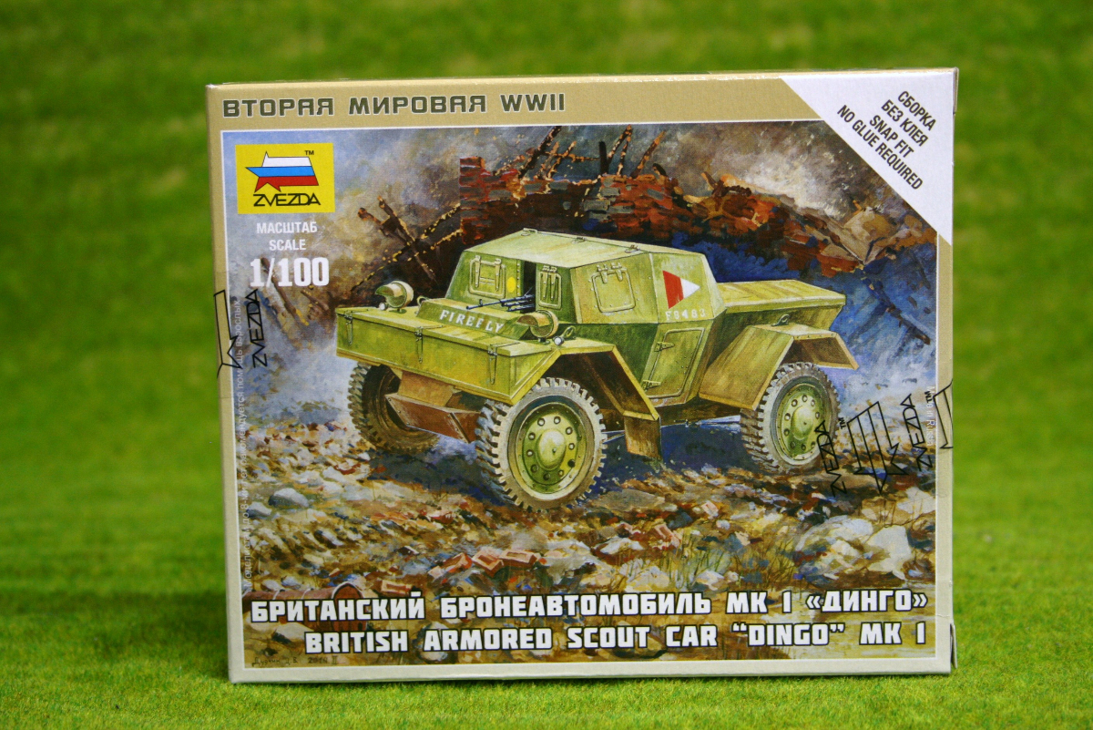 Zvezda 6229 British Armored Scout Car "DINGO" MK I Model Kit 1/100 
