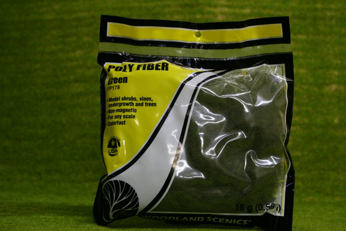 green poly fiber fill