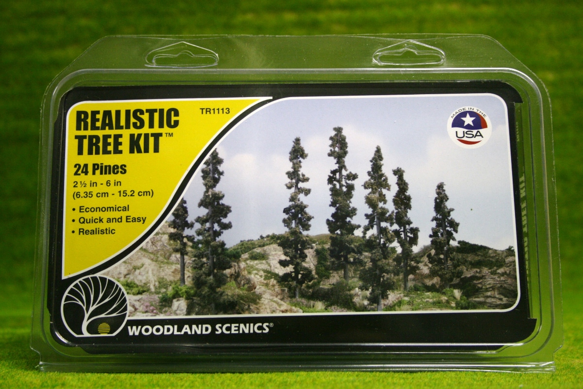 Realistic Tree Kit PINES 24 trees Woodland Scenics TR1113 ARCANE