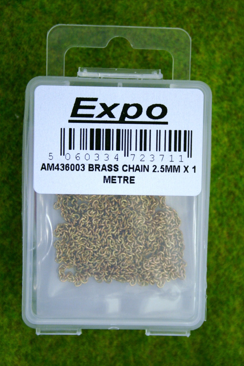Expo Tools Brass Chain 1mm links x 1 metre length AM436002 