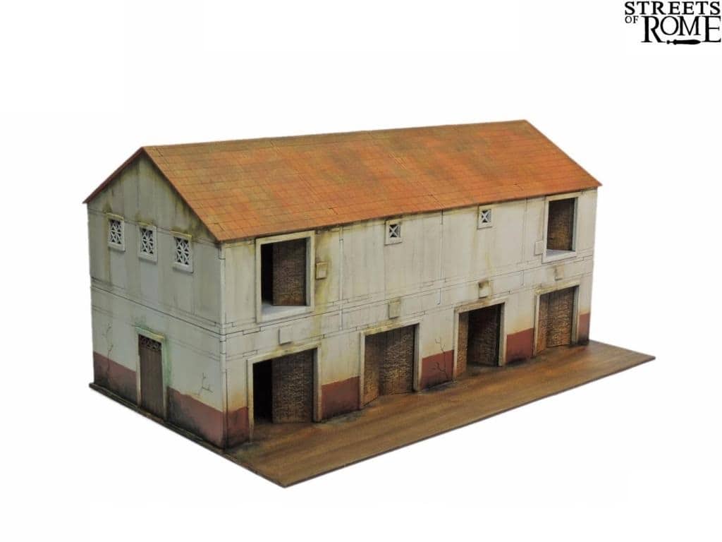 Streets of Rome WAREHOUSE BLOCK 28mm Laser cut MDF scale Building T002 