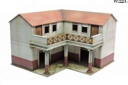 Streets of Rome LOWER RANK INSULA CORNER 28mm Laser cut MDF scale Building T004 
