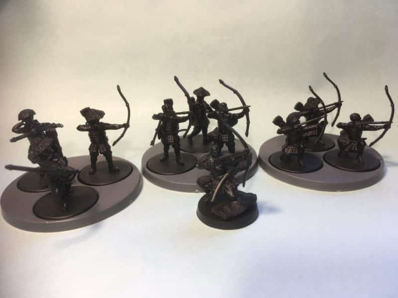 Pauper Archers primed and ready for painting
