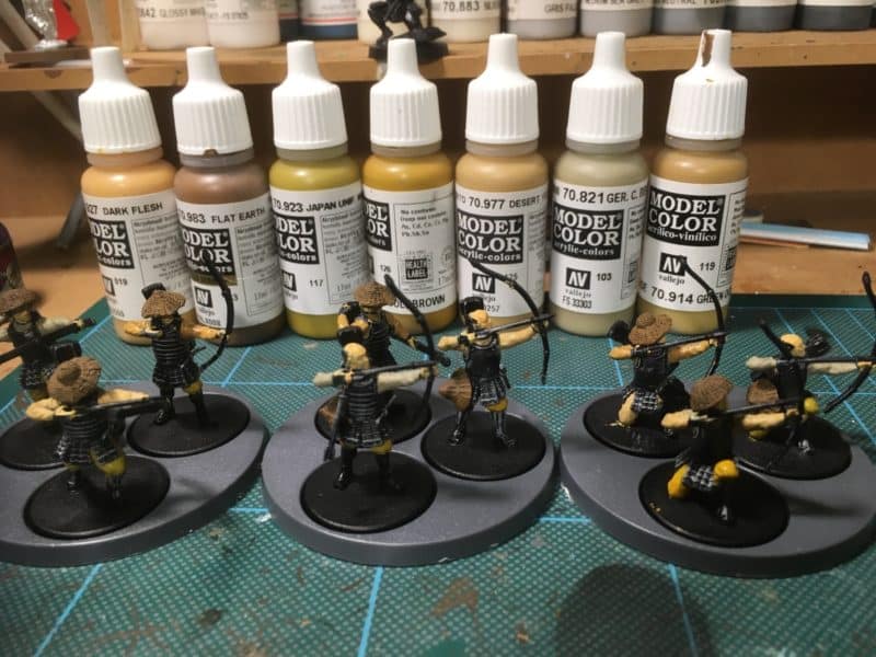 Tunics and Trousers painted