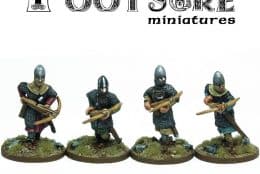 Breton Cavalrymen thrusting overarm Footsore Miniatures SAGA NOR204 