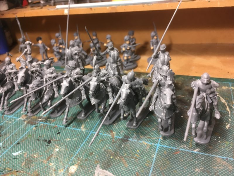 The assembled Mounted Men at Arms