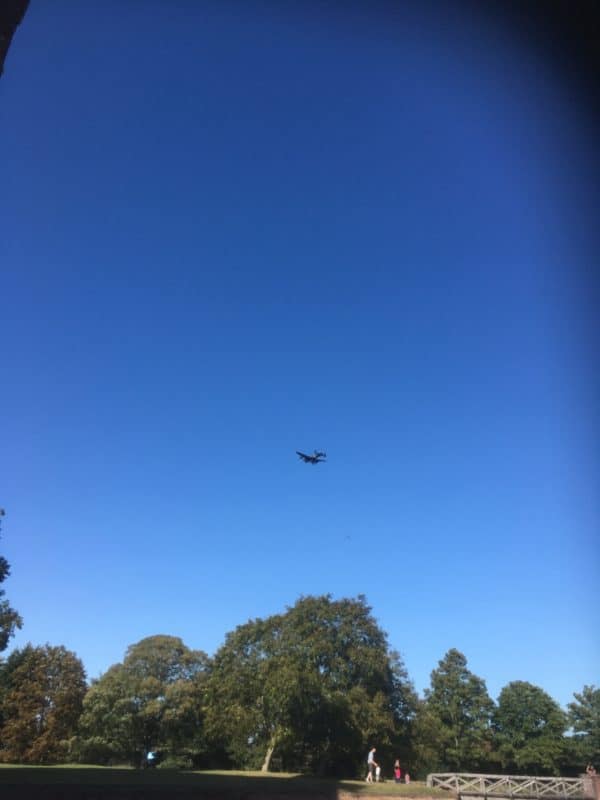 Yes, that speck in the air is a Lancaster!