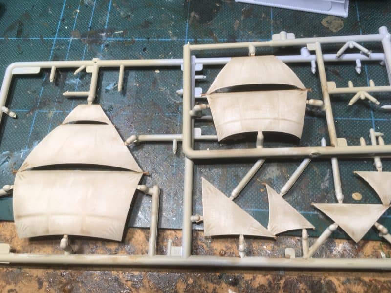 Sails - dry brushed