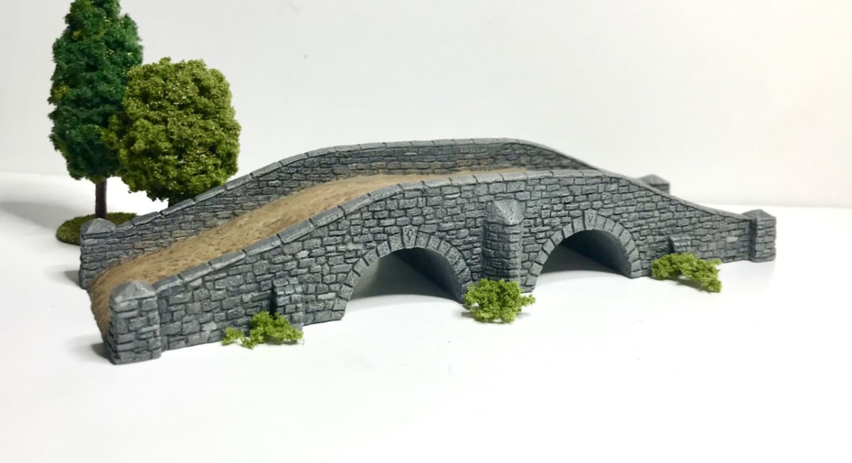 D5 Unpainted Damaged Stone Bridge for wargaming Scenery Terrain Battle