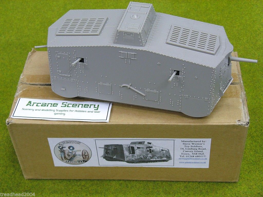 1/32 WW1 GERMAN TANK A7V 54mm Weston Toy Company | ARCANE Scenery and ...