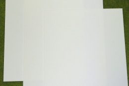 3 sheets of WHITE Plasticard 40/000 Terrain & Scenery 