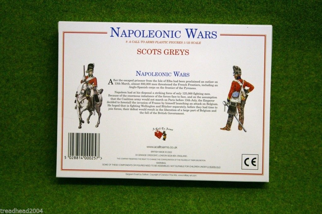 A Call To Arms Waterloo Scots Greys Napoleonic Wars Soldier Kit 1:32 