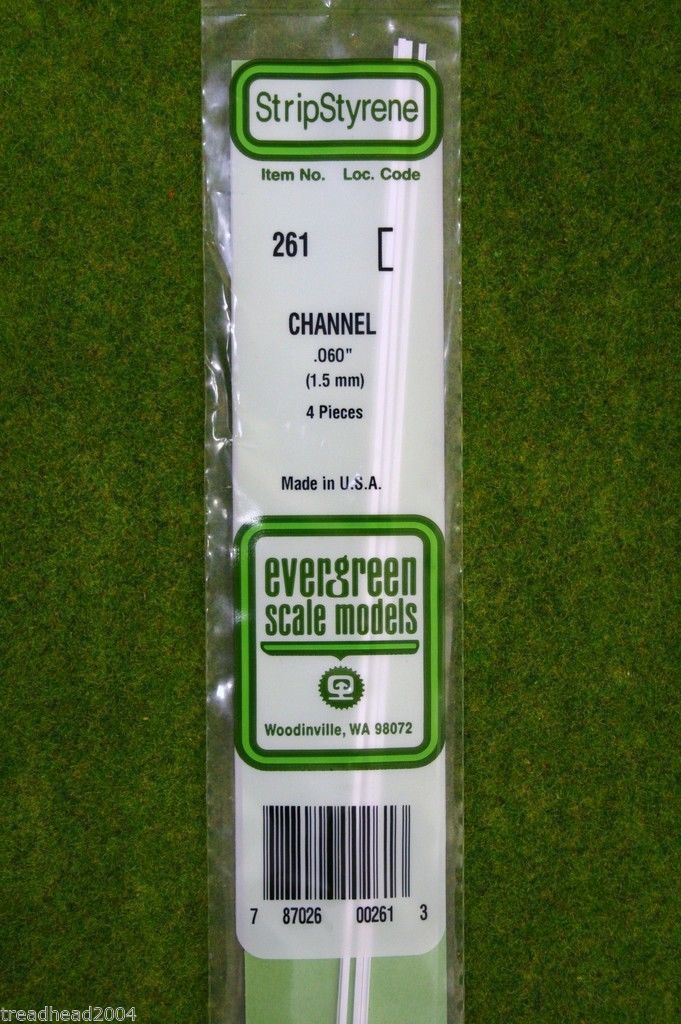 EVERGREEN STRIP STYRENE WHITE CHANNEL .060