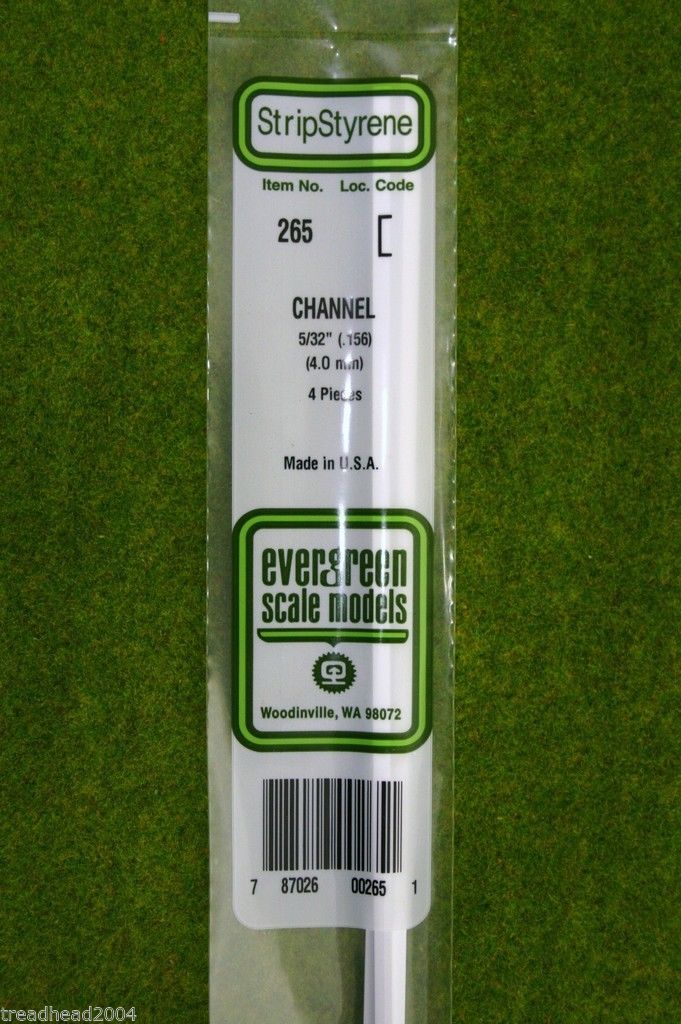 EVERGREEN STRIP STYRENE WHITE CHANNEL 5/32 #265 – ARCANE Scenery and Models