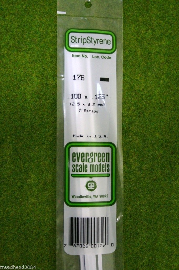 EVERGREEN STRIP STYRENE WHITE Plasticard .100 x .125 #176 – ARCANE ...