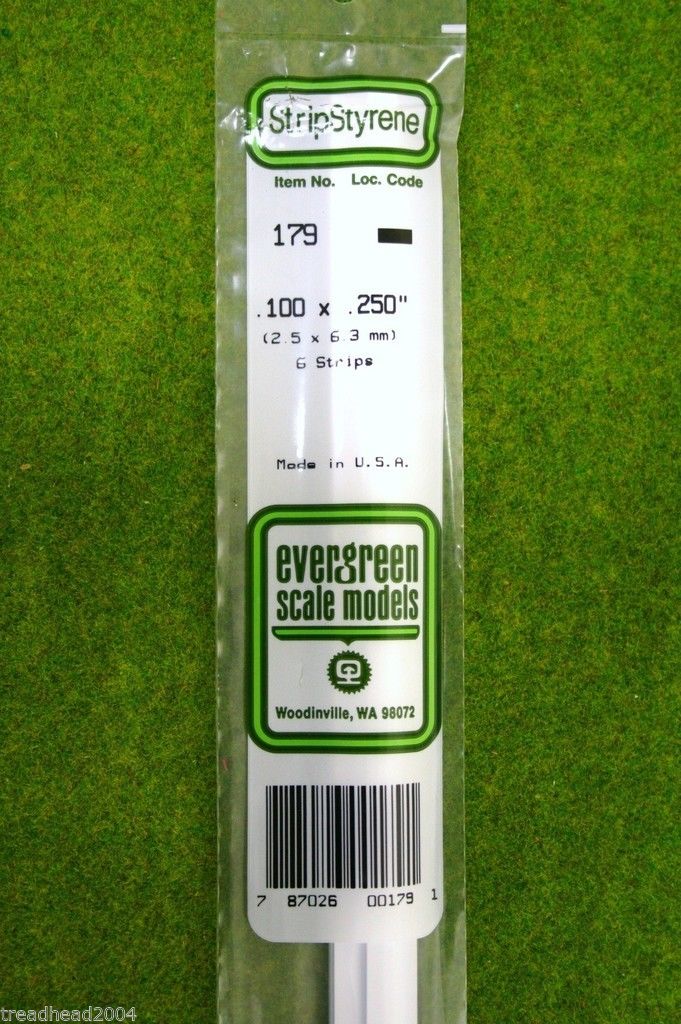 EVERGREEN STRIP STYRENE WHITE Plasticard .100 x .250 #179 – ARCANE ...