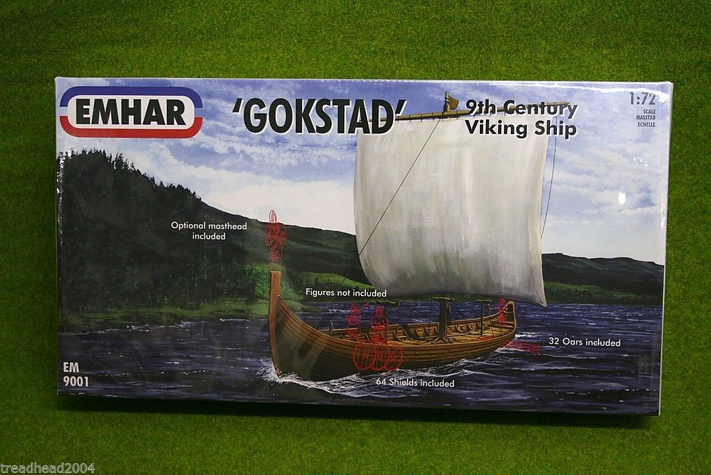 Emhar Viking Longship ‘gokstad 172 Kit 9001 Arcane Scenery And Models